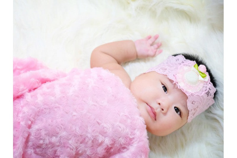 Dekentje van bont stof roses