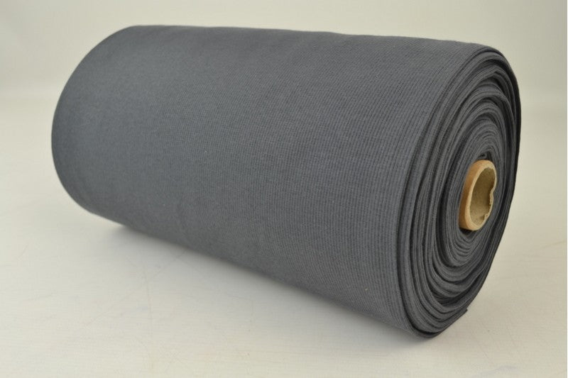 Rib boordstof - Donkergrijs