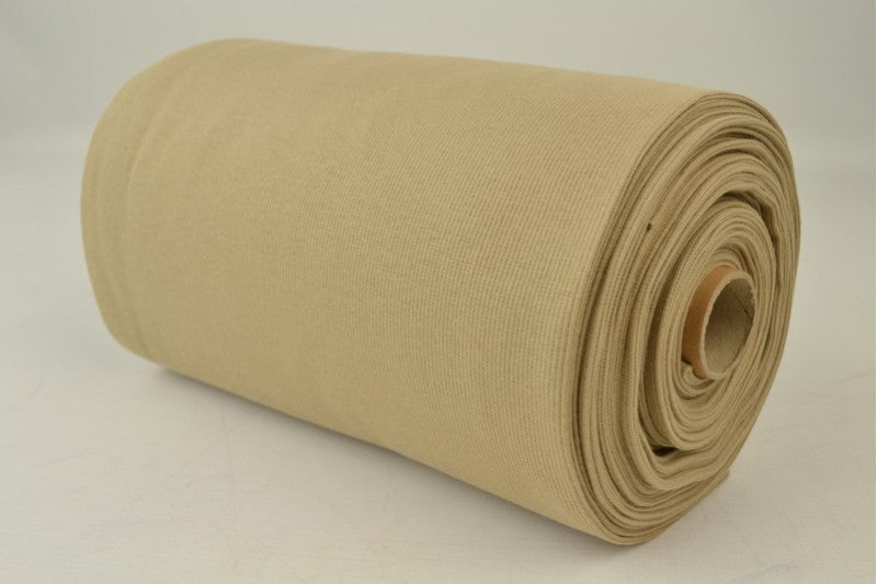 Rib boordstof - Donker beige