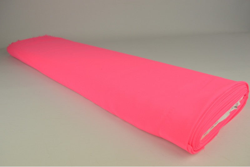 Chiffon stof - Neon roze