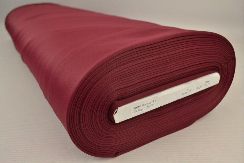 Brandvertragende verduisteringsstof 300cm breed - Bordeaux rood