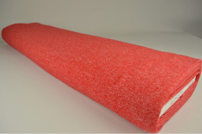 French terry melange viscose - Rood