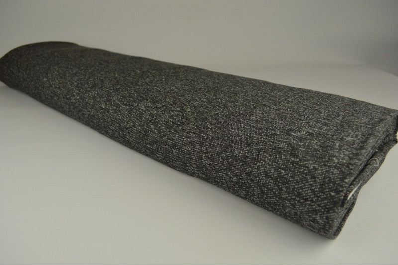 French terry melange viscose - Zwart