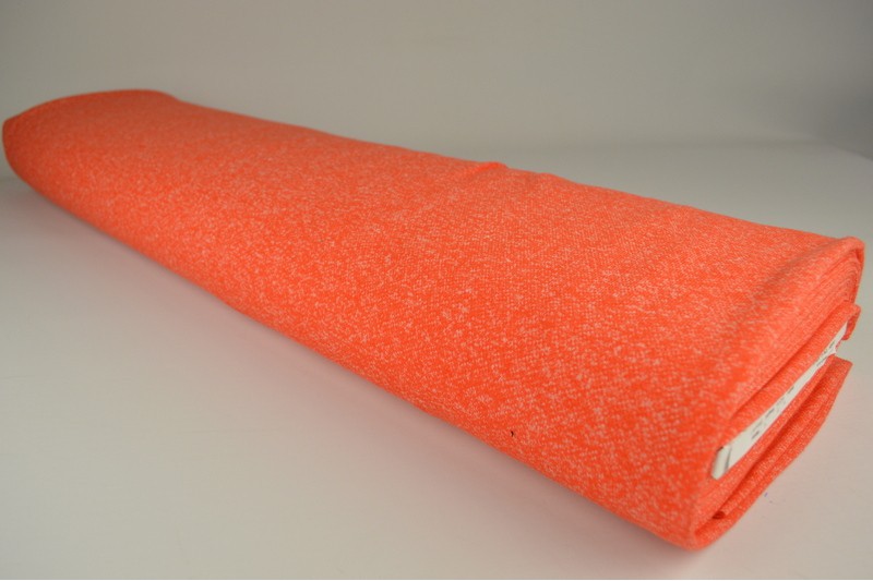 French terry melange viscose - Donker oranje