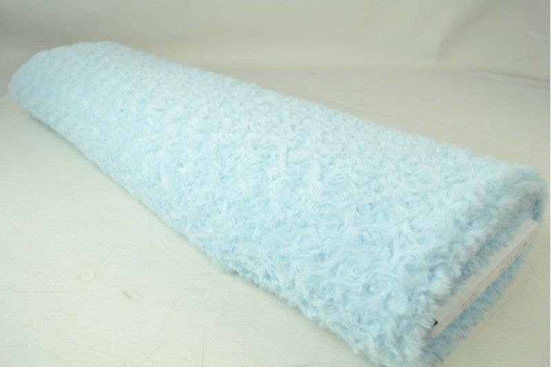 Bont stof met rozenpatroon – Baby blauw