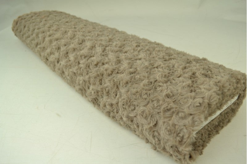 Bont stof met rozenpatroon – Taupe