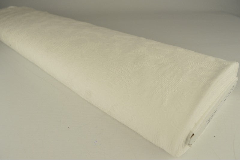 Katoen jacquard stof - Wit