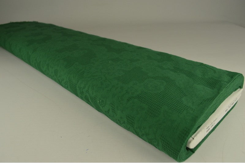 Katoen jacquard stof - Donkergroen