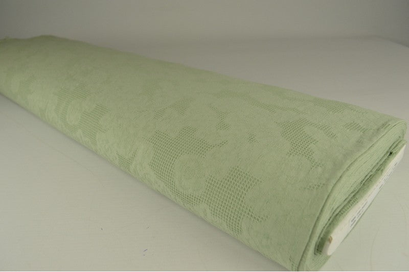 Katoen jacquard stof - Oud groen