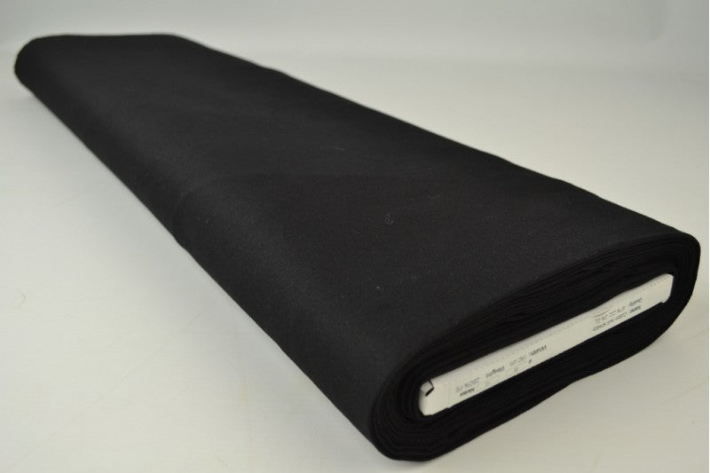 Keperkatoen stretch stof – Zwart