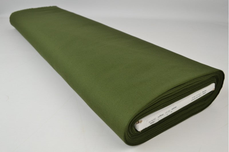 Keperkatoen stretch stof – Mosgroen
