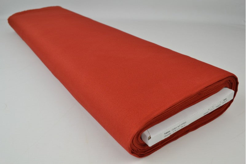 Keperkatoen stretch stof – Koper