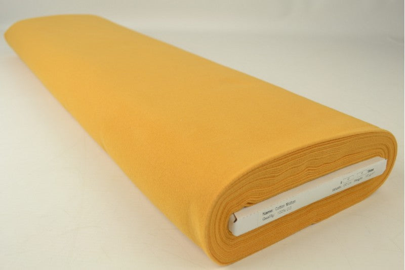 Molton stof - Okergeel
