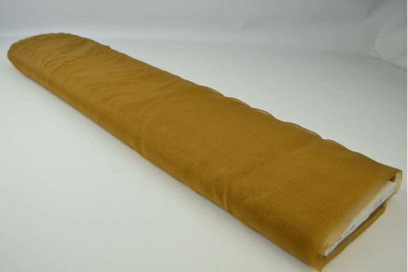 Organza stof - Donker okergeel
