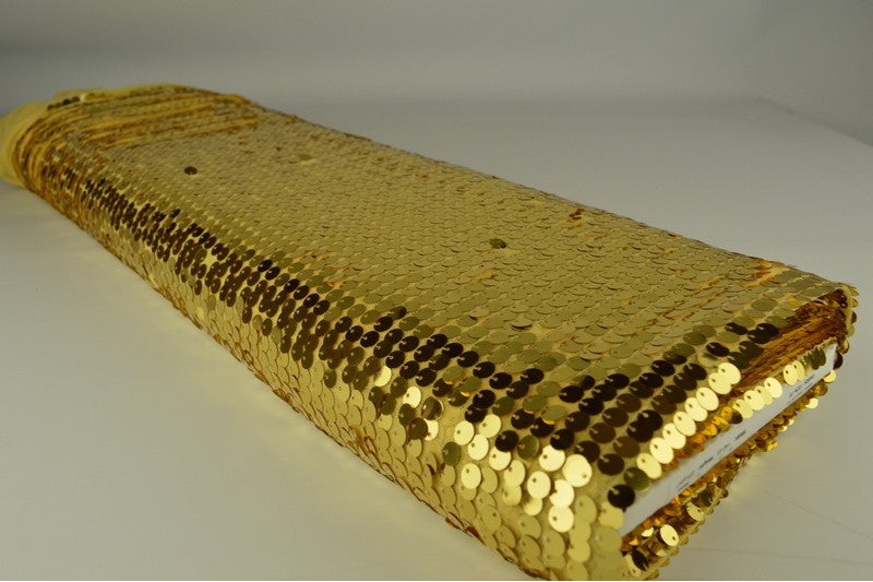 XL paillettenstof op rol – grote pailletten – Goud