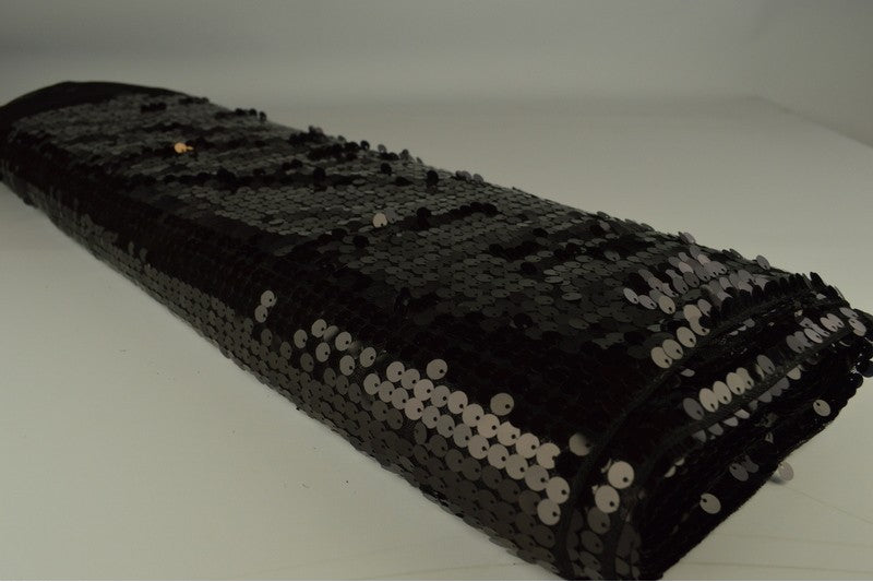 XL paillettenstof op rol – grote pailletten – Zwart