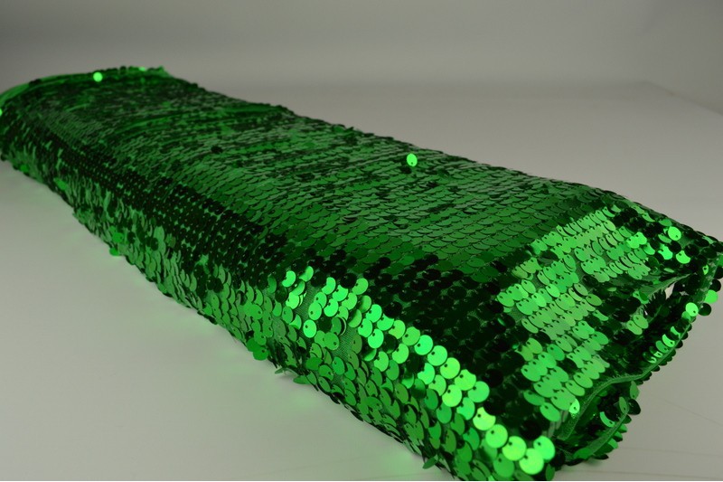 XL paillettenstof op rol – grote pailletten – groen