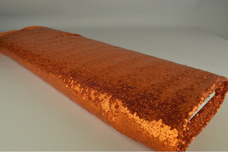 Paillettenstof op rol – kleine pailletten – Oranje