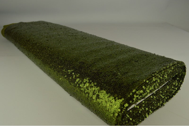 Paillettenstof op rol – kleine pailletten – Mosgroen