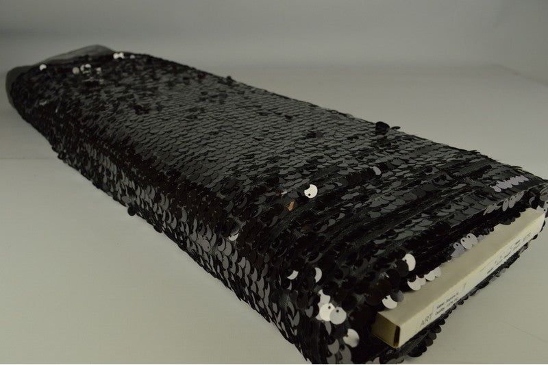 XL paillettenstof op rol – grote pailletten – grijs