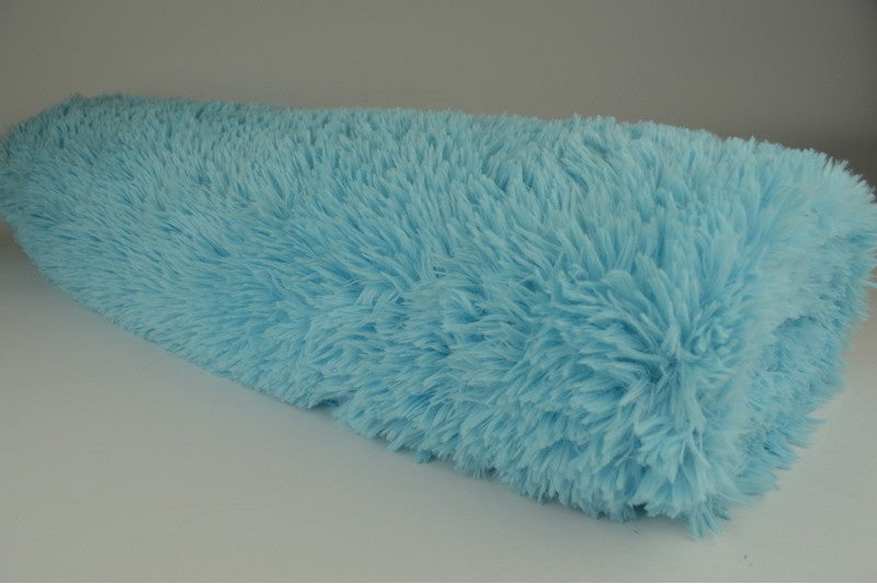 Langharig bont - Aqua blauw