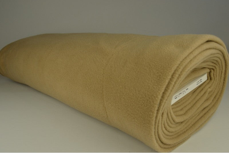Fleece stof - Donker beige