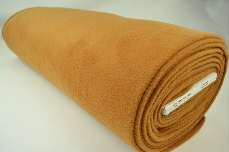 Fleece stof - Donker okergeel