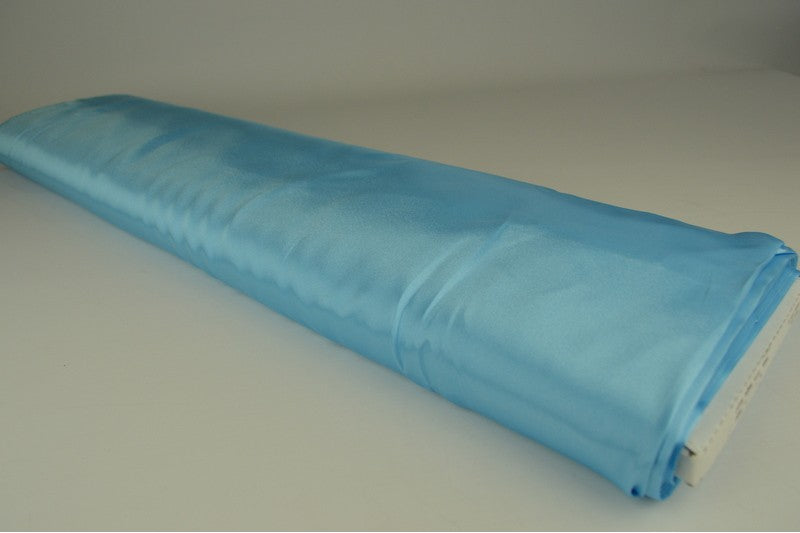 Satijn stof - Aqua blauw