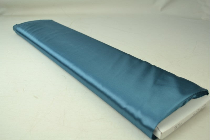 Satijn stof - Staalblauw