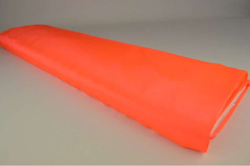 Satijn stof - Neon oranje