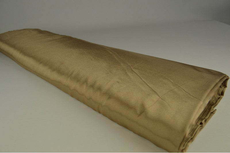 Satijn stof - Donker beige