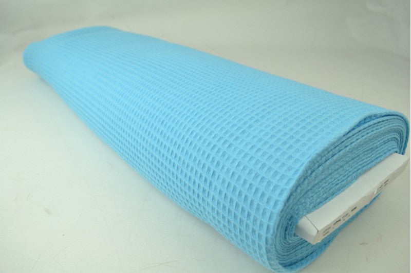 Wafelstof - Aqua blauw