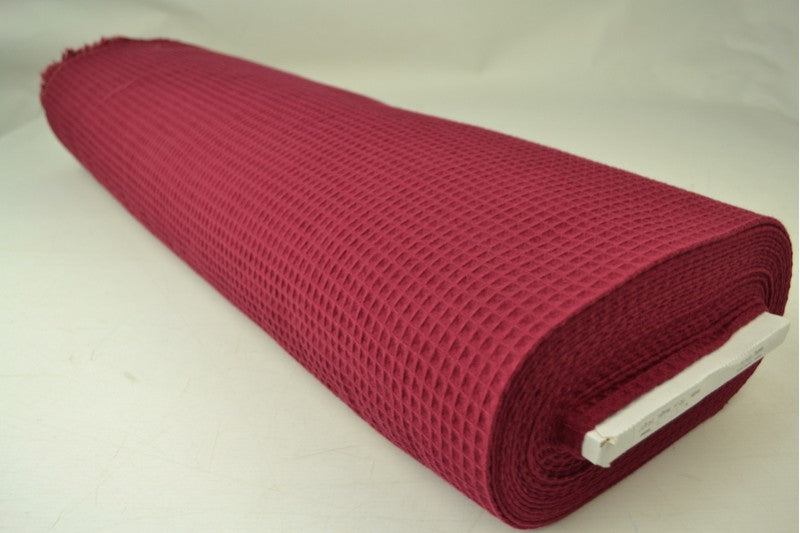 Wafelstof - Bordeaux rood