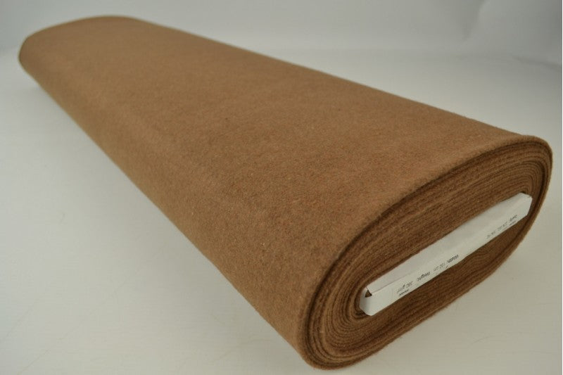 Wol stof - Donker camel