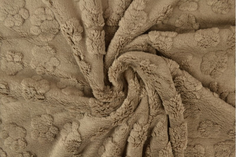 Fleece met hondenpootjes - Taupe