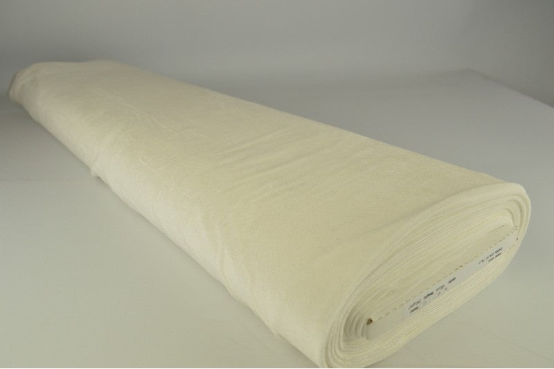 Stretch fluweel - Gebroken wit