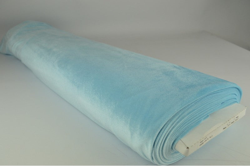 Stretch fluweel - Aqua blauw