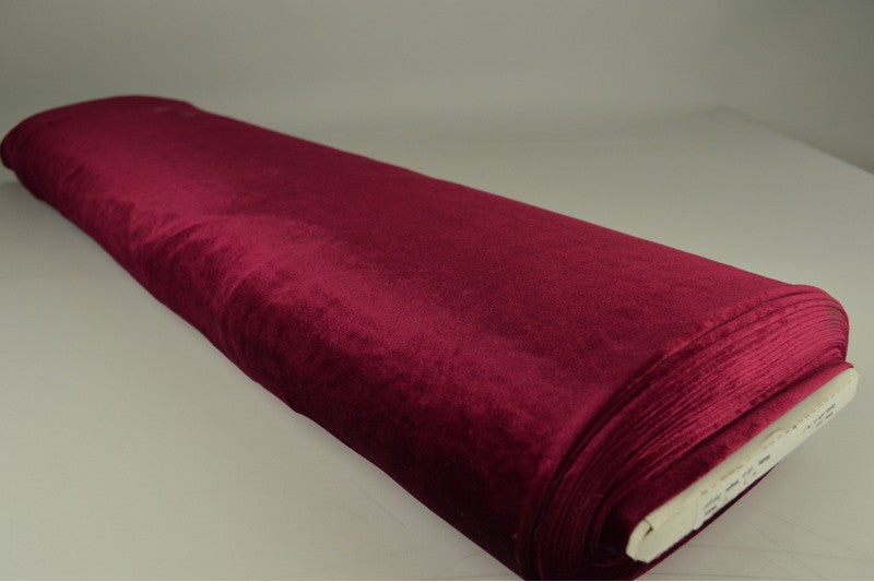 Stretch fluweel - Wijnrood